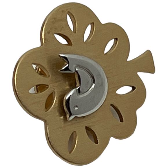 AVON Silver Bird in Gold Tree Pin, Removable Tree, 9" x 9", Good Condition - Picture 4 of 7